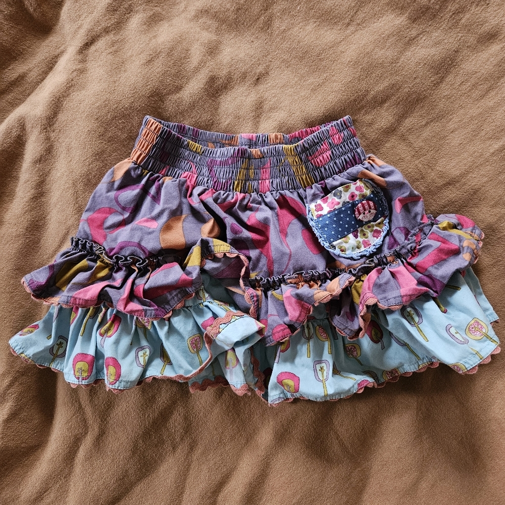 Matilda Jane Patchwork Ruffle Twirl Skirt 18M – Colorful Tiered Boutique Style